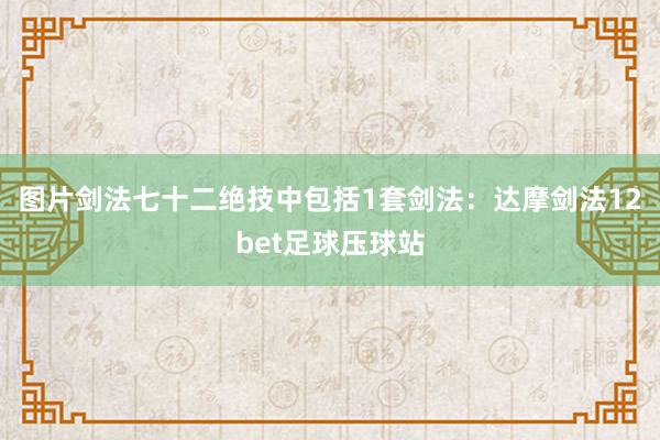 图片剑法七十二绝技中包括1套剑法：达摩剑法12bet足球压球站