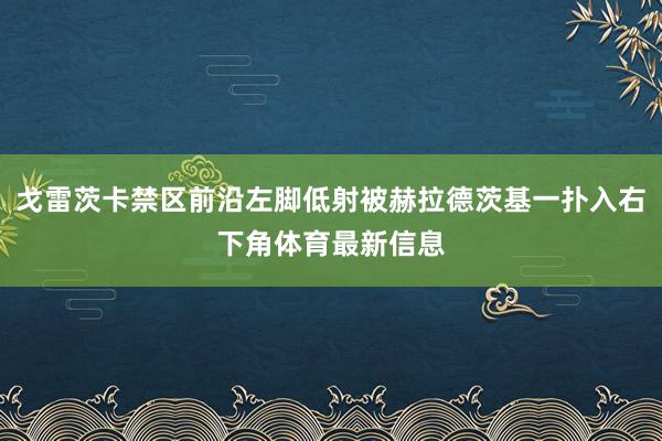 戈雷茨卡禁区前沿左脚低射被赫拉德茨基一扑入右下角体育最新信息