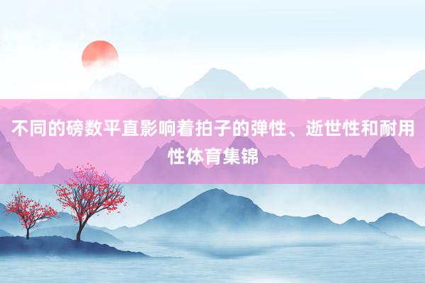 不同的磅数平直影响着拍子的弹性、逝世性和耐用性体育集锦