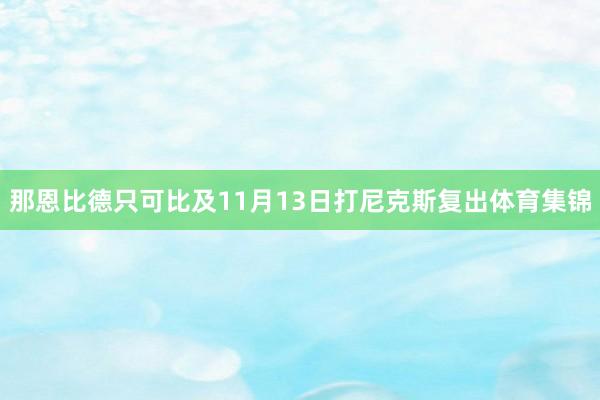 那恩比德只可比及11月13日打尼克斯复出体育集锦