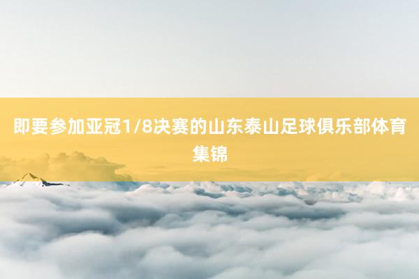 即要参加亚冠1/8决赛的山东泰山足球俱乐部体育集锦