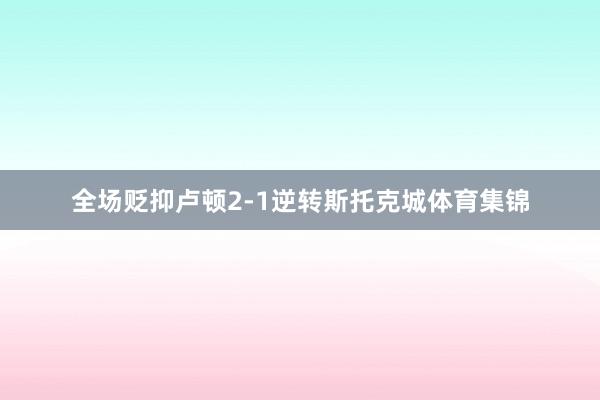 全场贬抑卢顿2-1逆转斯托克城体育集锦