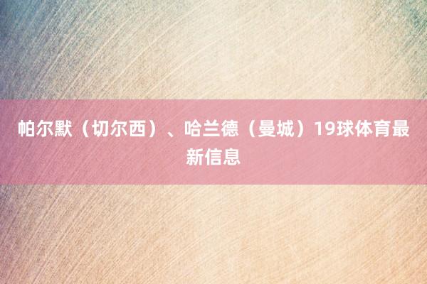 帕尔默（切尔西）、哈兰德（曼城）19球体育最新信息