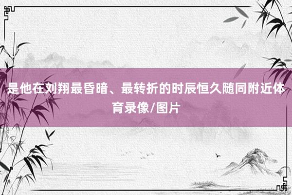 是他在刘翔最昏暗、最转折的时辰恒久随同附近体育录像/图片